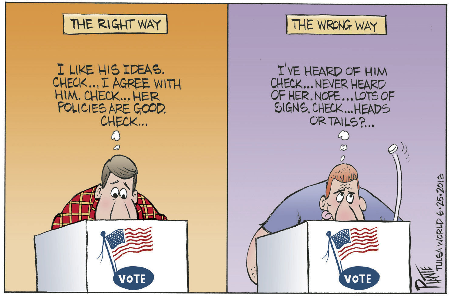 Bruce Plante Cartoon: The right way to vote